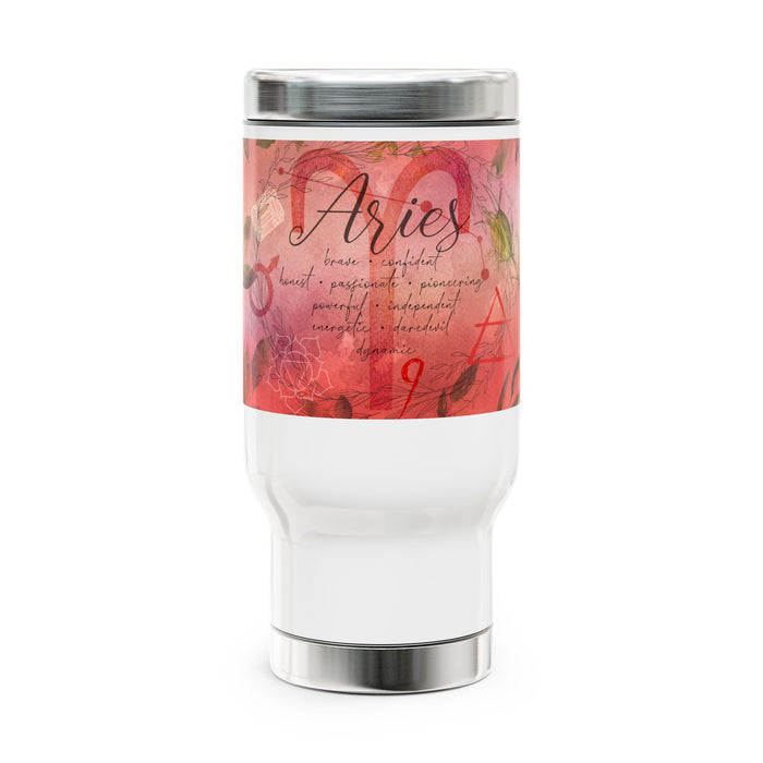 Aries Stainless Steel Travel Mug with Handle, 14oz