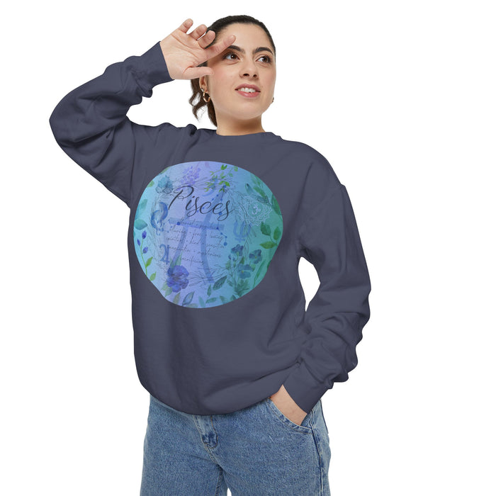 Pisces Unisex Garment-Dyed Sweatshirt