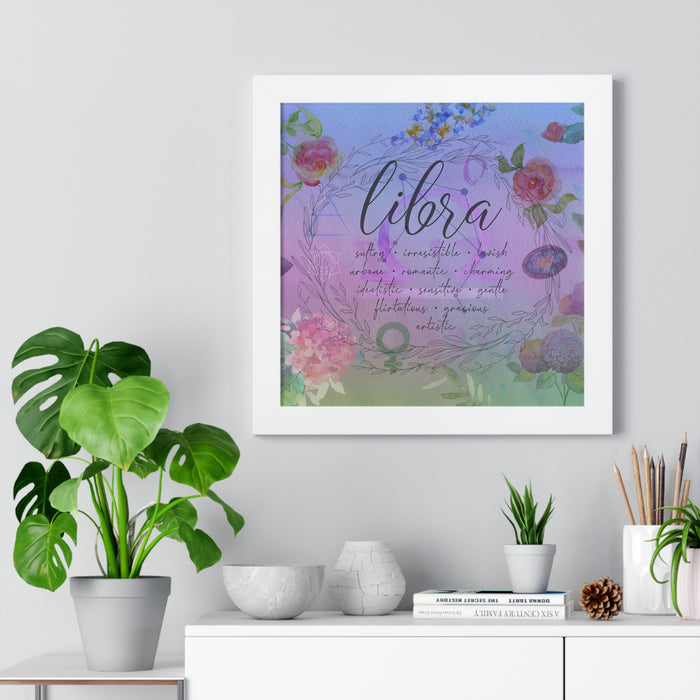 Libra Framed Horizontal Poster