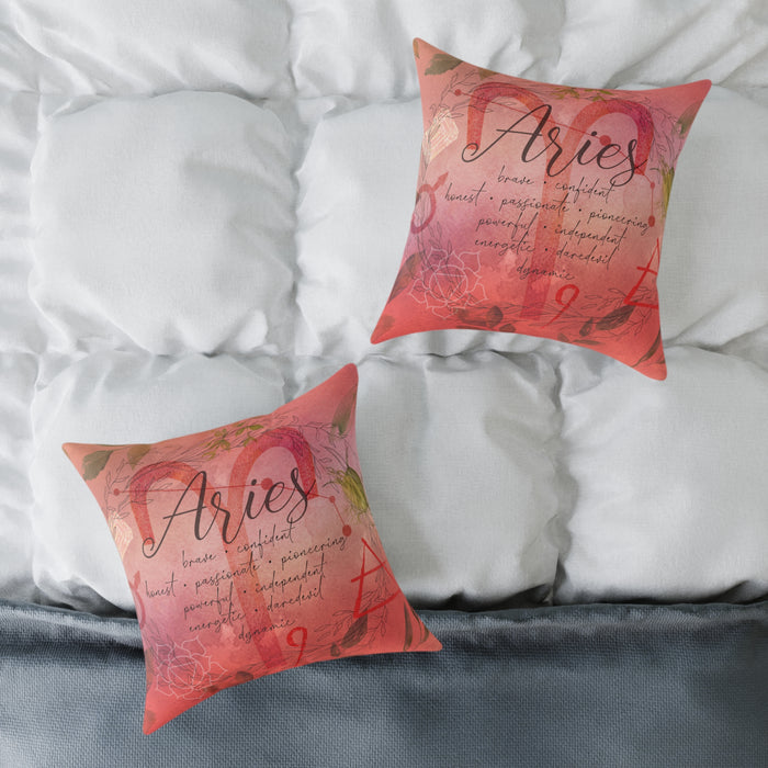 Aries Square Poly Canvas Pillow