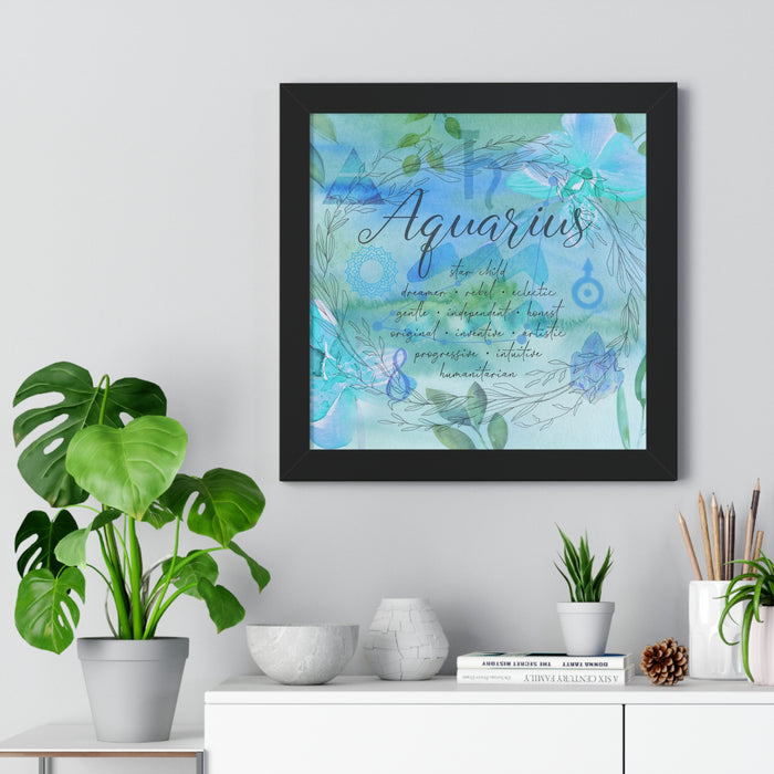 Aquarius Framed Horizontal Poster