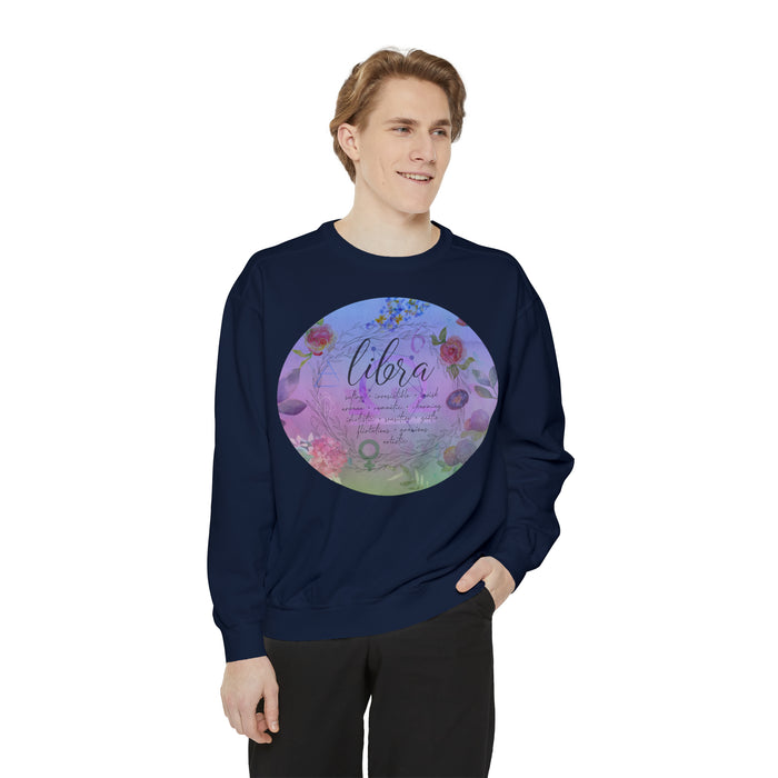 Libra Unisex Garment-Dyed Sweatshirt