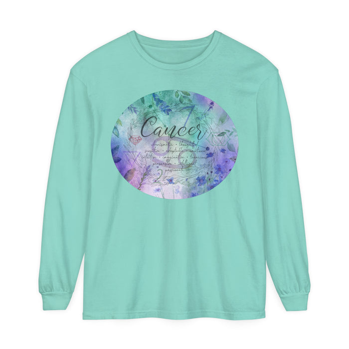 Cancer Unisex Garment-dyed Long Sleeve T-Shirt