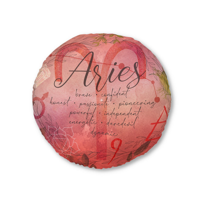 Aries Tufted Floor Pillow, Round