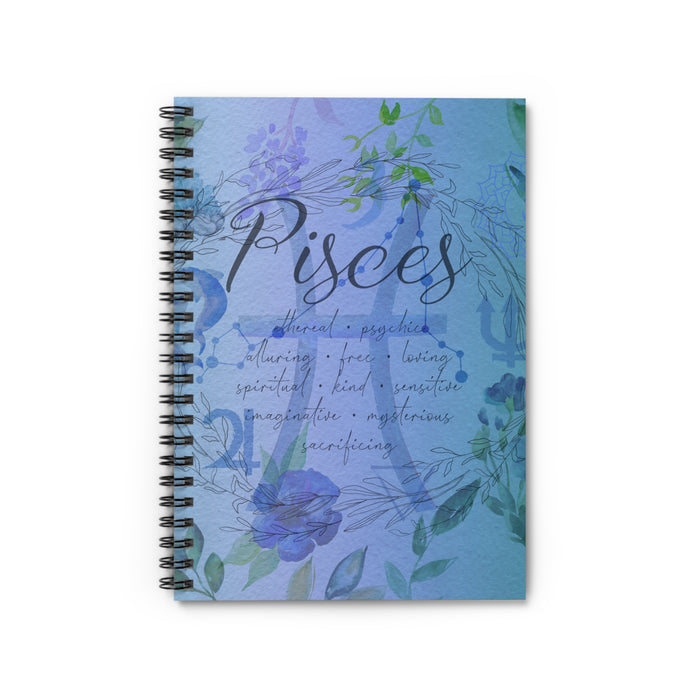 Pisces Spiral Notebook - Ruled Line