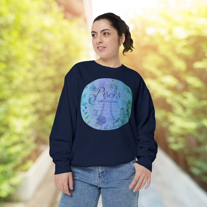 Pisces Unisex Garment-Dyed Sweatshirt