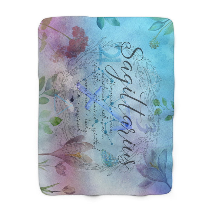 Sagittarius Sherpa Fleece Blanket