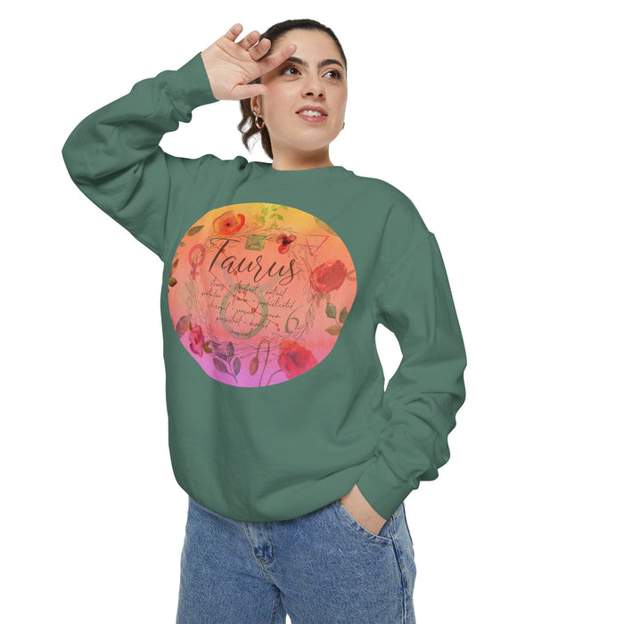 Taurus Unisex Garment-Dyed Sweatshirt