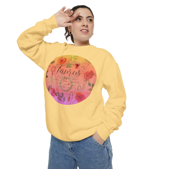 Taurus Unisex Garment-Dyed Sweatshirt