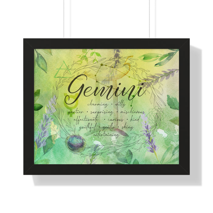 Gemini Framed Horizontal Poster
