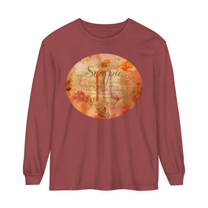 Scorpio Unisex Garment-dyed Long Sleeve T-Shirt