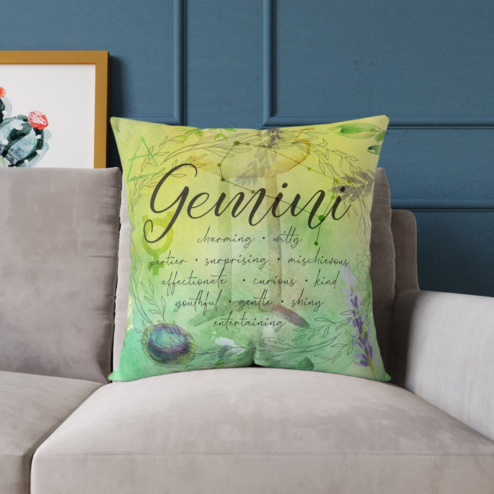 Gemini Square Poly Canvas Pillow