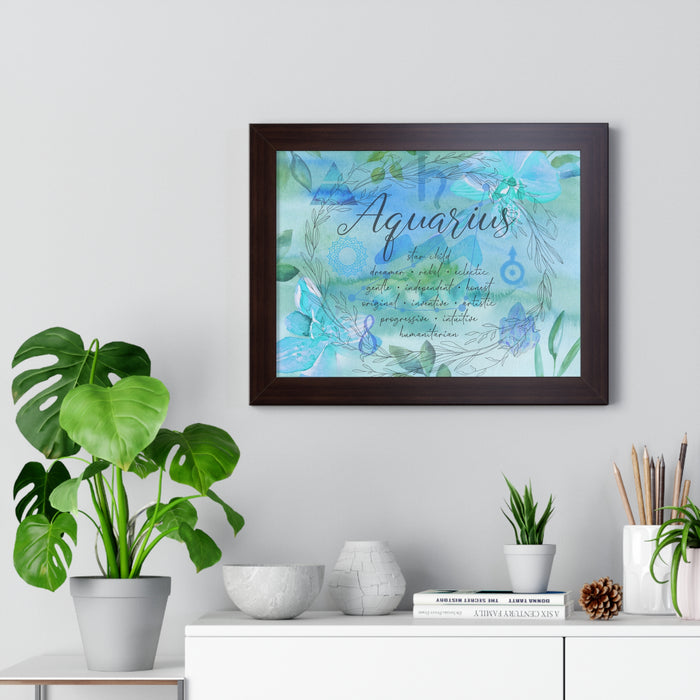 Aquarius Framed Horizontal Poster