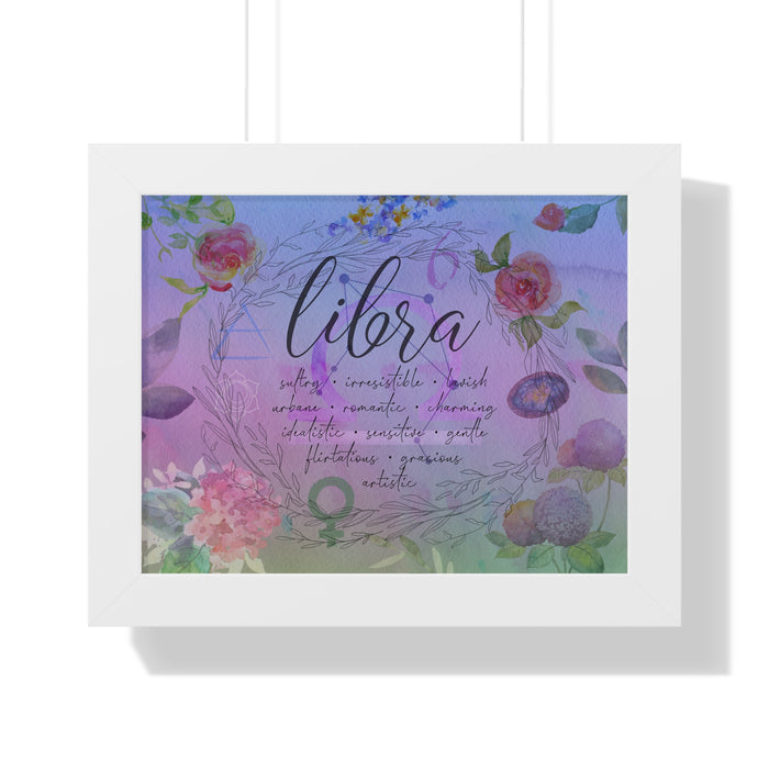Libra Framed Horizontal Poster