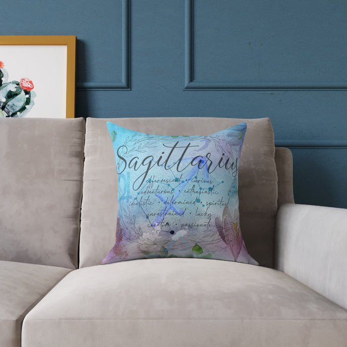 Sagittarius Square Poly Canvas Pillow