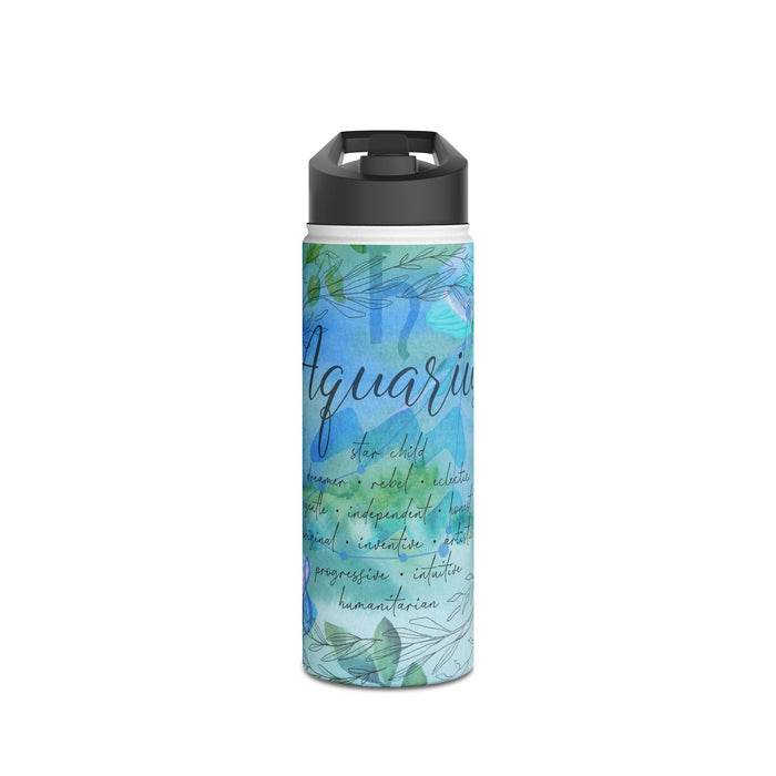 Aquarius Stainless Steel Water Bottle, Standard Lid