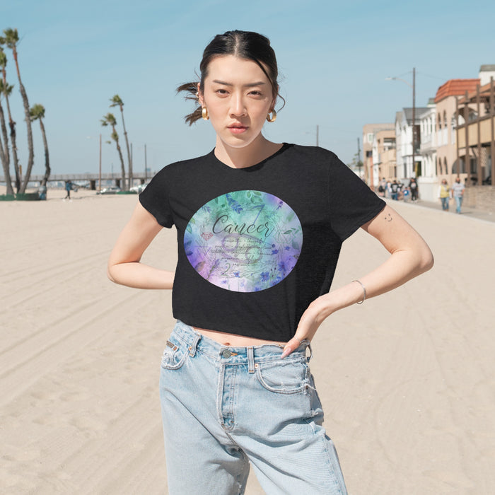 Cancer Women's Flowy Cropped Tee
