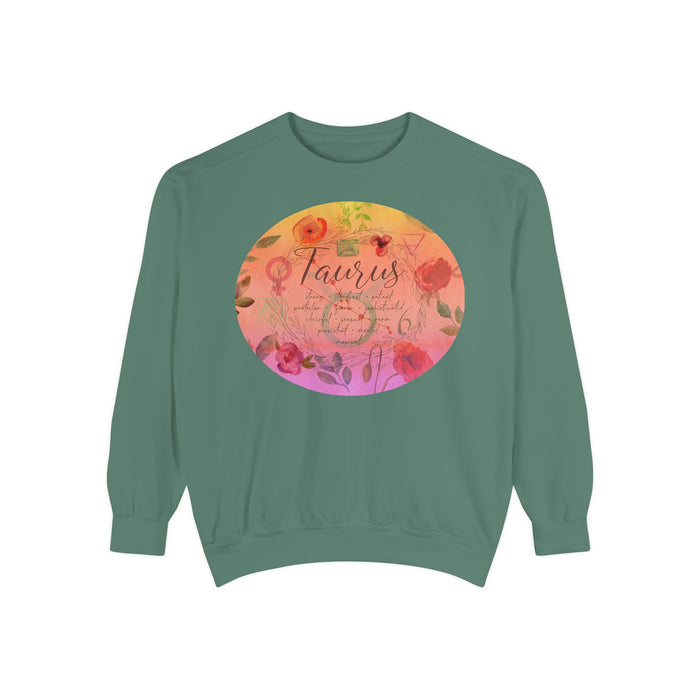 Taurus Unisex Garment-Dyed Sweatshirt