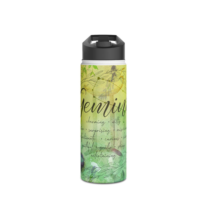 Gemini Stainless Steel Water Bottle, Standard Lid