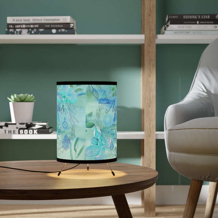 Aquarius Tripod Lamp with High-Res Printed Shade, US\CA plug