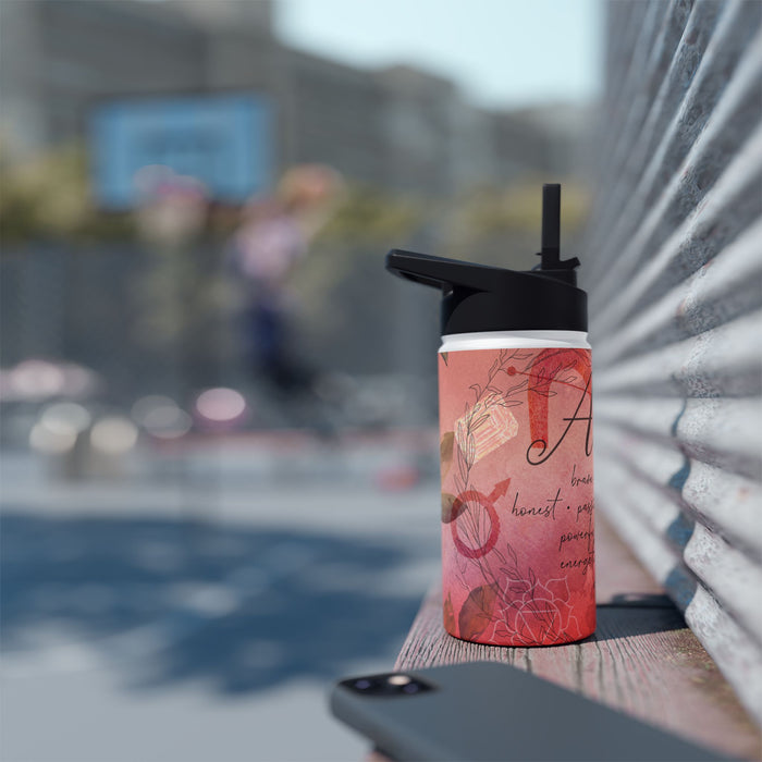 Aries Stainless Steel Water Bottle, Standard Lid