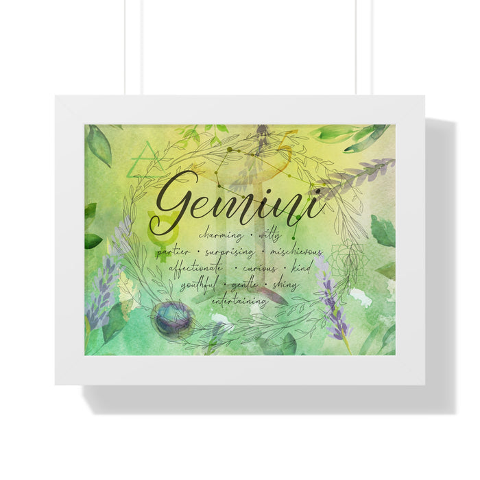 Gemini Framed Horizontal Poster
