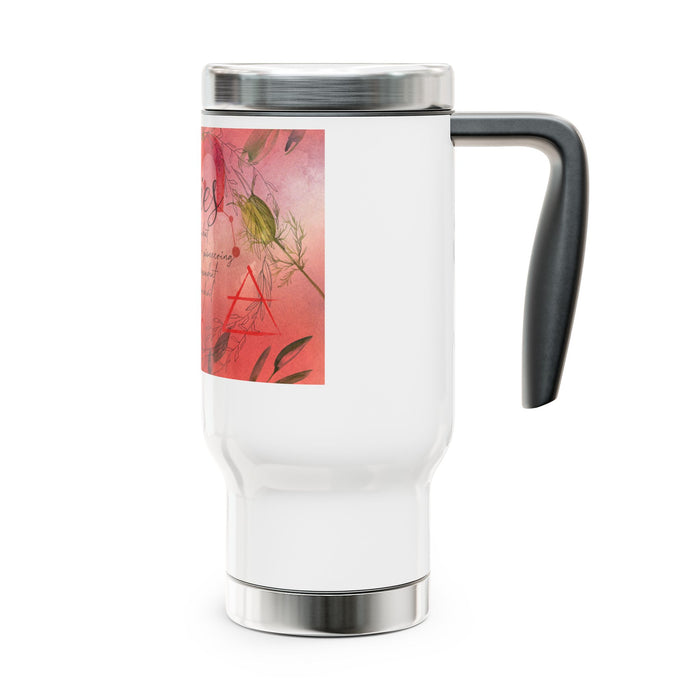 Aries Stainless Steel Travel Mug with Handle, 14oz