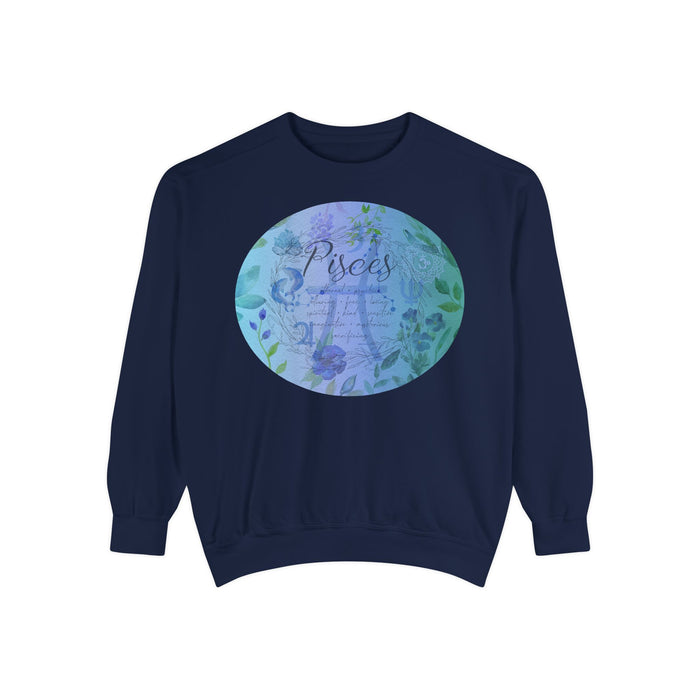 Pisces Unisex Garment-Dyed Sweatshirt