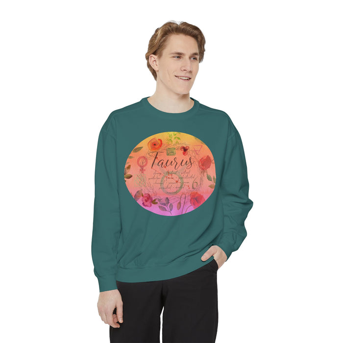 Taurus Unisex Garment-Dyed Sweatshirt