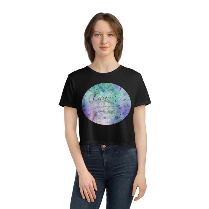 Cancer Women's Flowy Cropped Tee