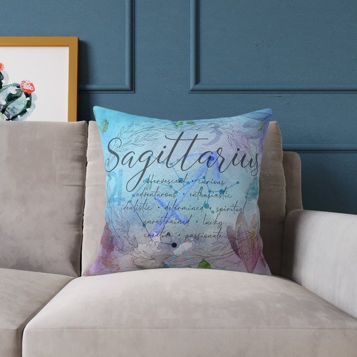 Sagittarius Square Poly Canvas Pillow
