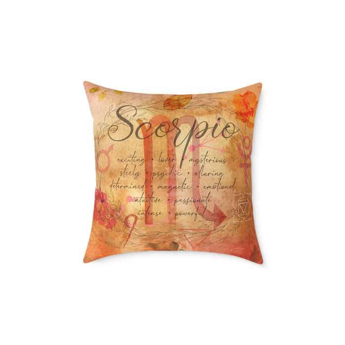 Scorpio Square Poly Canvas Pillow