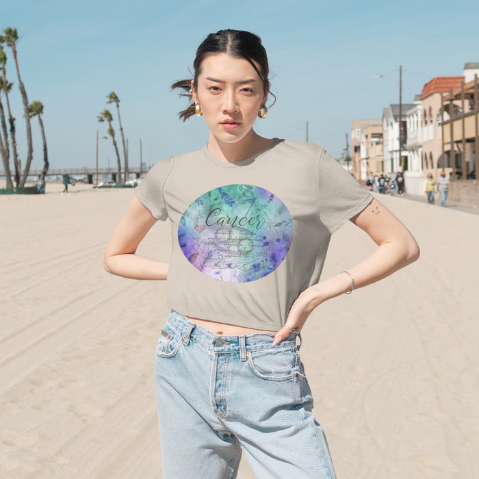 Cancer Women's Flowy Cropped Tee