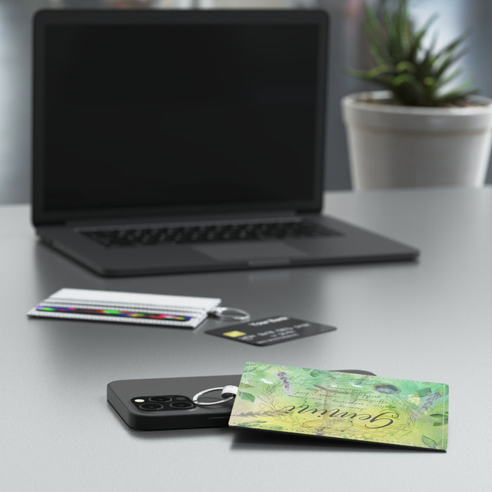 Gemini Saffiano Leather Card Holder