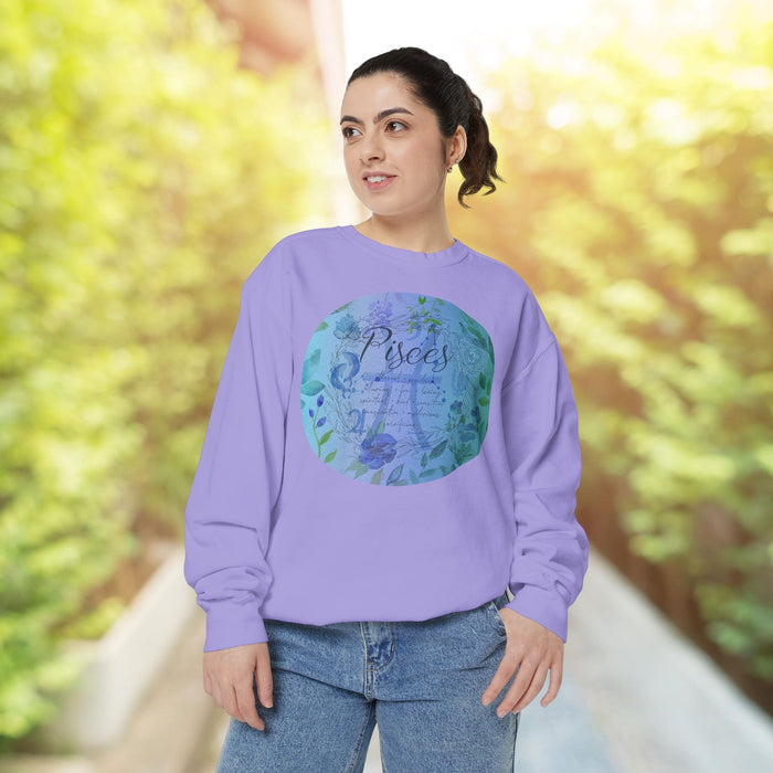 Pisces Unisex Garment-Dyed Sweatshirt