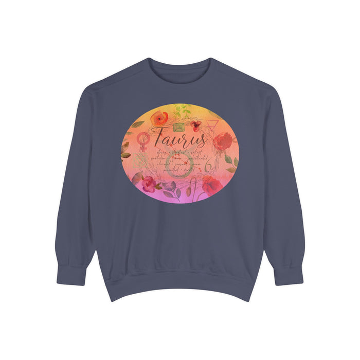 Taurus Unisex Garment-Dyed Sweatshirt