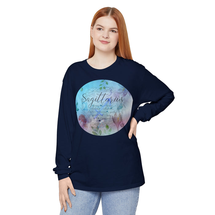 Sagittarius Unisex Garment-dyed Long Sleeve T-Shirt
