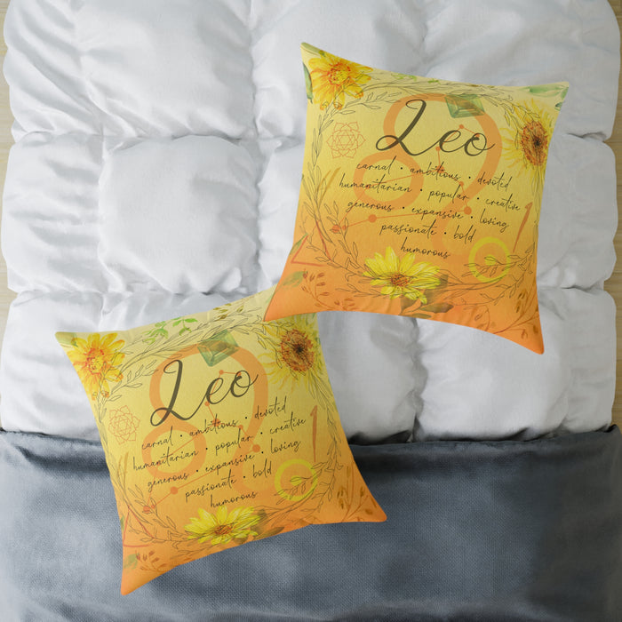 Leo Square Poly Canvas Pillow