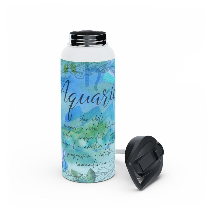 Aquarius Stainless Steel Water Bottle, Standard Lid