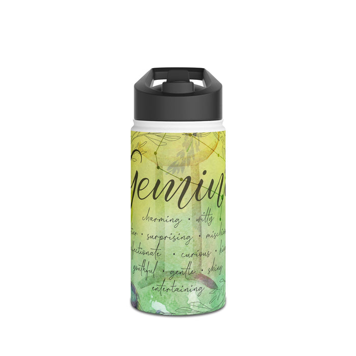 Gemini Stainless Steel Water Bottle, Standard Lid