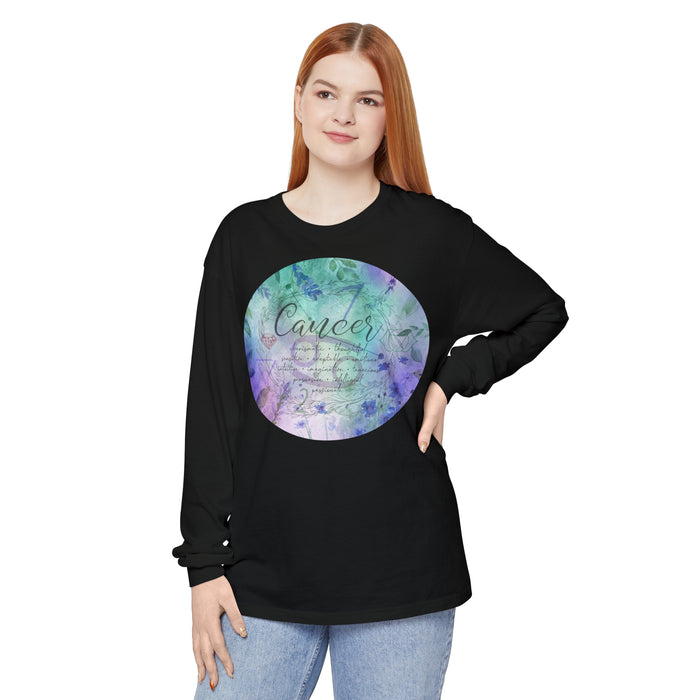 Cancer Unisex Garment-dyed Long Sleeve T-Shirt