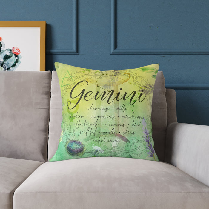 Gemini Square Poly Canvas Pillow