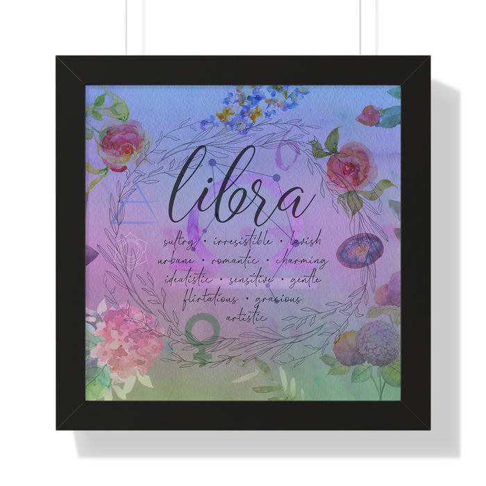 Libra Framed Horizontal Poster