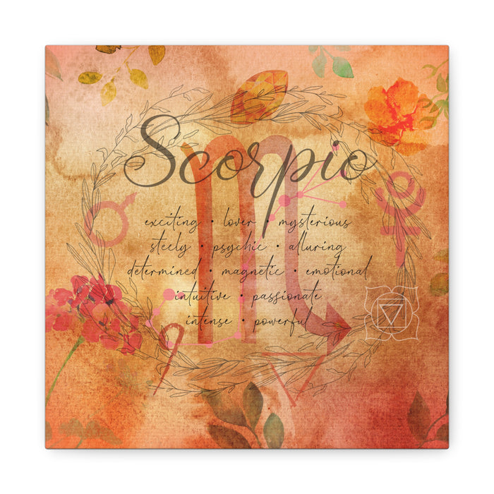 Scorpio Canvas Gallery Wraps