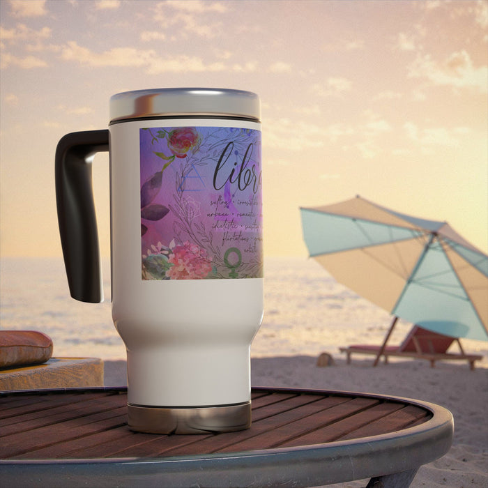 Libra Stainless Steel Travel Mug with Handle, 14oz