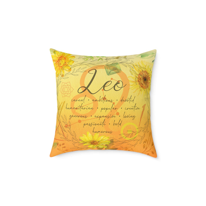 Leo Square Poly Canvas Pillow