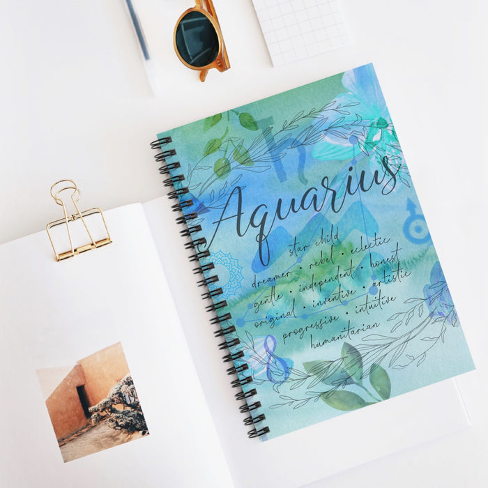 Aquarius Spiral Notebook - Ruled Line