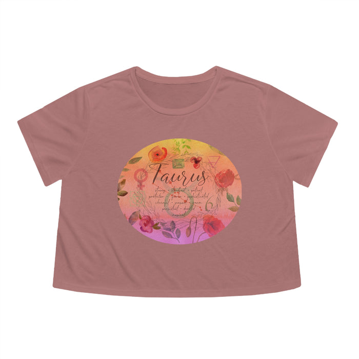 Taurus Women's Flowy Cropped Tee