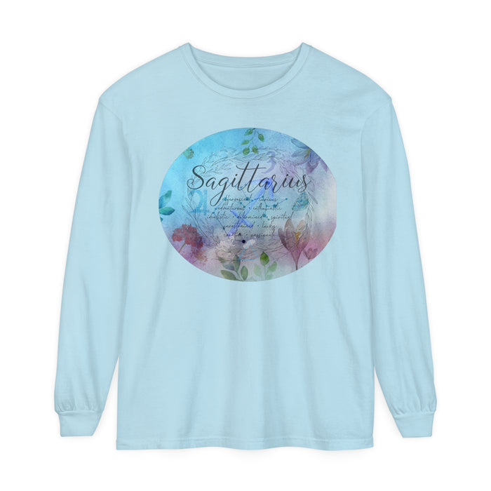 Sagittarius Unisex Garment-dyed Long Sleeve T-Shirt