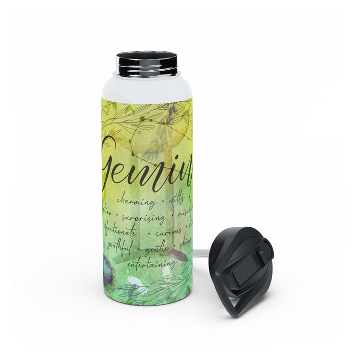 Gemini Stainless Steel Water Bottle, Standard Lid